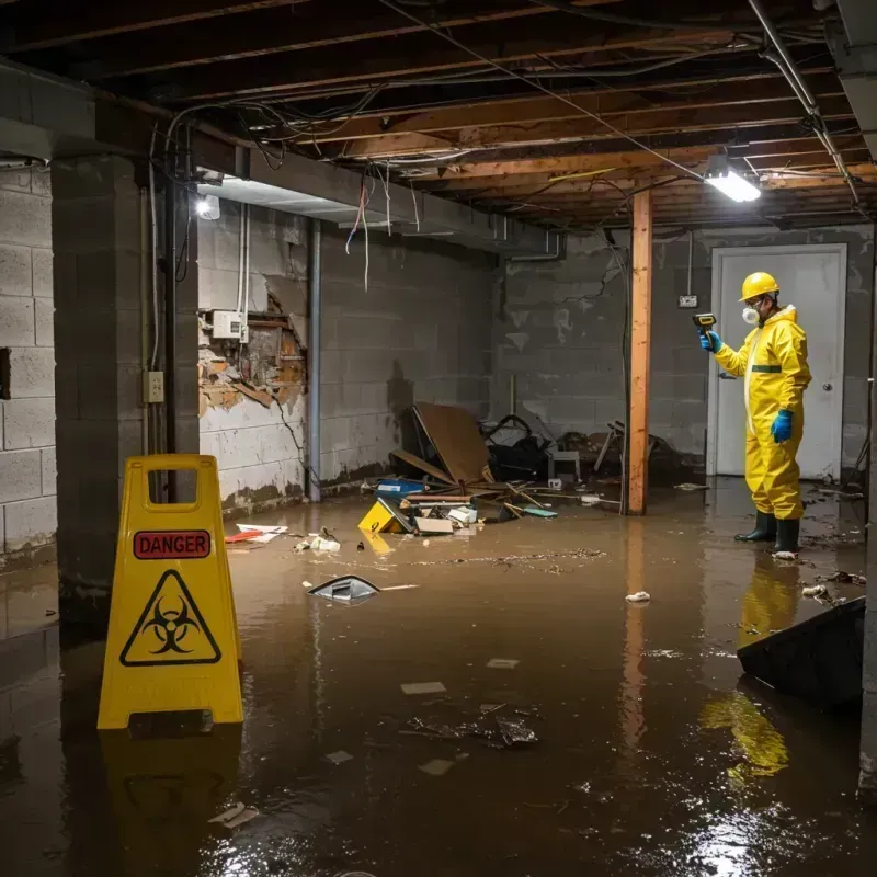 Flooded Basement Electrical Hazard in Warsaw, IN Property